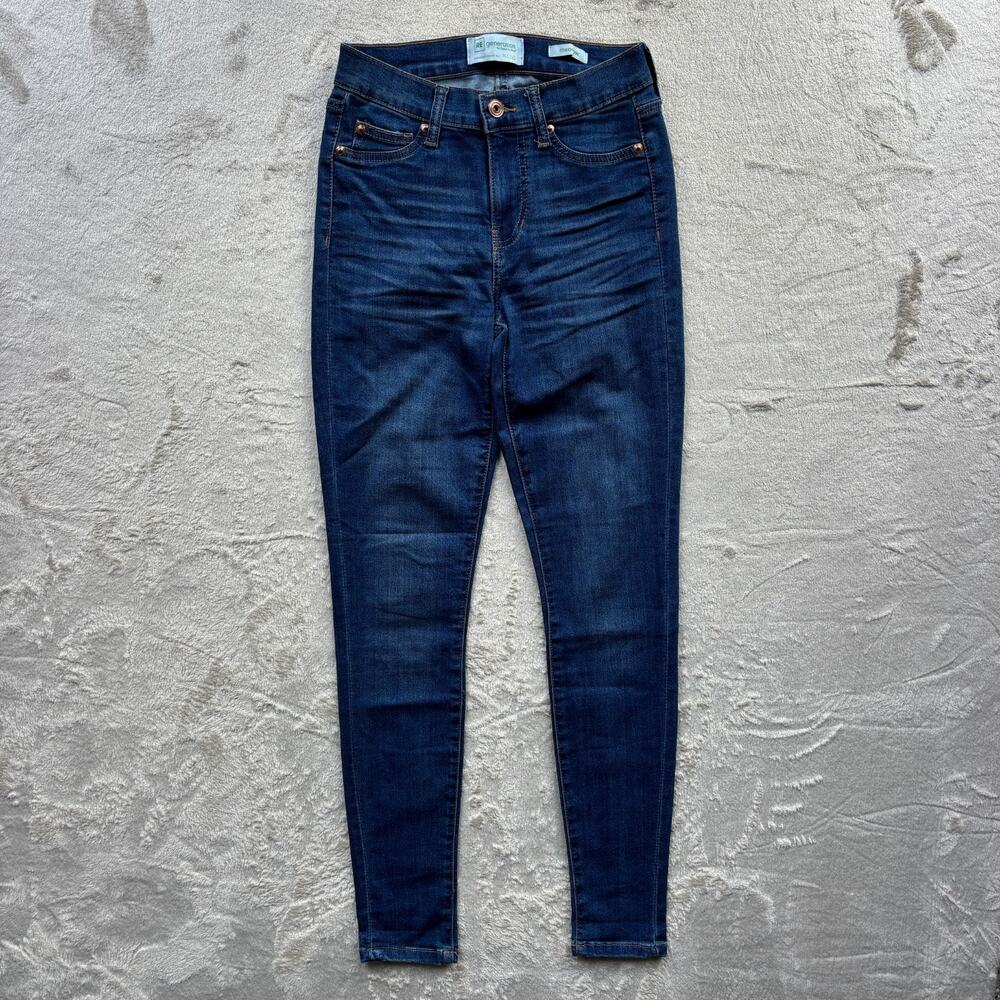 RE Generation Jeans Women's 1/25 Blue Meadow Skinny Ankle Stretch Denim Pants